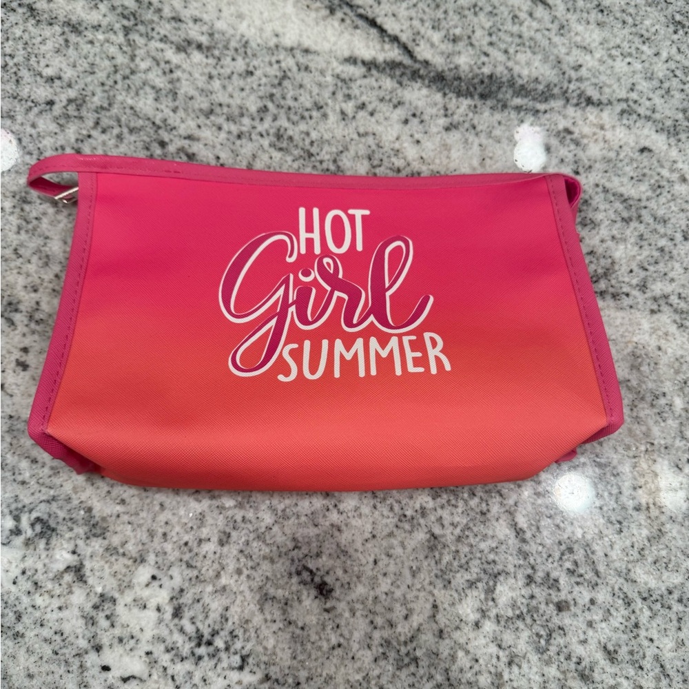 Hot Girl Summer Pink Ambre Makeup Bag